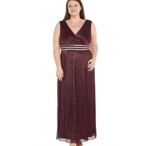 R&M Richard metallic evening gown